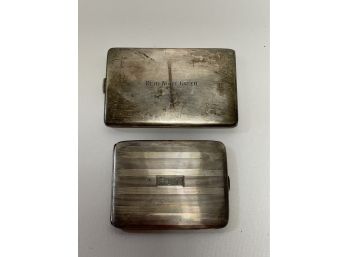 2 Sterling Silver Cigarette Cases