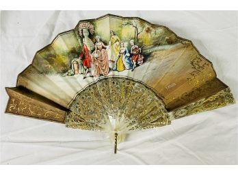 Vintage Paper Fan For Decor