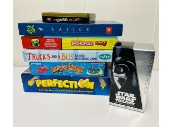 Board Game Lot With Bonus Star Wars Collectible
