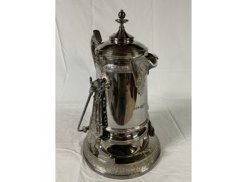 Antique Large Silverplate Water Pitcher By Reed And Barton