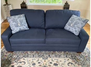 Stunning Blue Upholstered Sofa By Hickory Furniture Of North Carolina