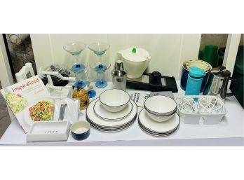 Household Glass And Kitchenwares Lot