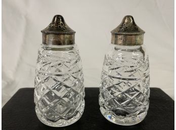 Antique Waterford Crystal Salt And Pepper Shakers