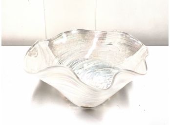 Handblown Opalescent Glass Bowl  Made In USA