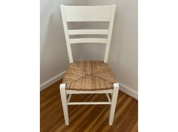 White Wicker Seat Chair