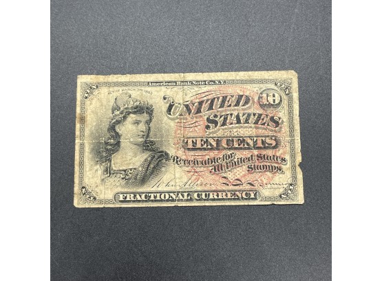 US 4th Issue Fractional 10 Cent