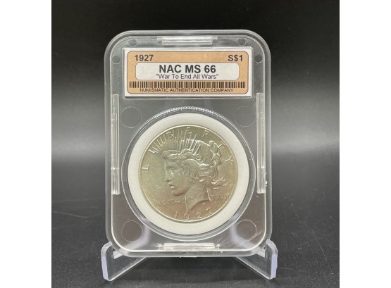 1927  Peace Silver Dollar NAC MS 66