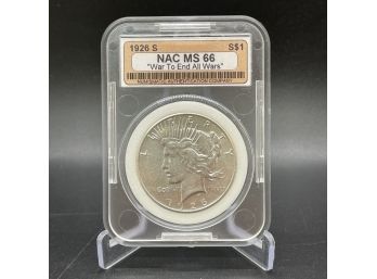 1926 S Peace Silver Dollar NAC MS 66