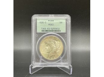 1926 S Peace Silver Dollar PCGS MS63