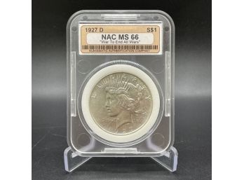 1927 D  Peace Silver Dollar NAC MS 66