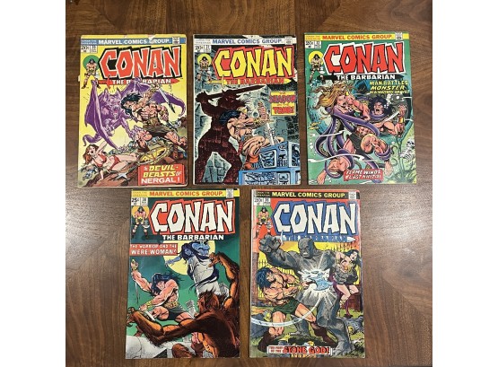 5 Conan The Barbarian Comic Books #30, 31, 32, 36 & 38