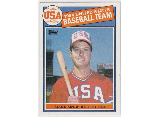 1985 Topps Mark McGwire 1984 USA Baseball Team
