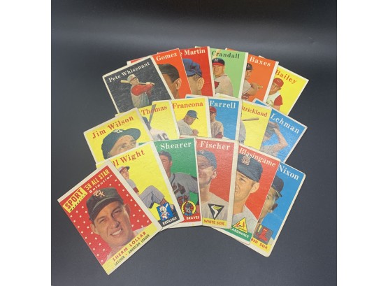 18 1958 Topps Baseball Cards