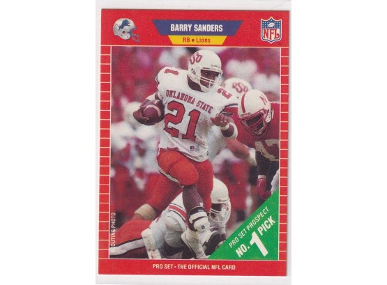 1989 NFL Pro Set Barry Sanders Rookie Card
