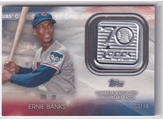 2021 Topps Ernie Banks Commemorative 70th Anniversary Patch