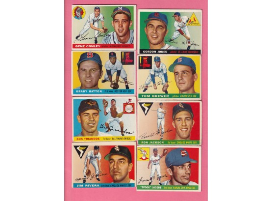 8 1955 Topps Baseball Cards