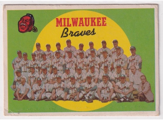 1959 Topps Milwaukee Braves Team Card