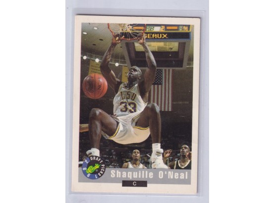 1992 Classic Draft Pick Shaquille O'neal Rookie Card