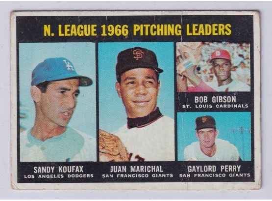 1967 Topps 1966 Pitching Leaders