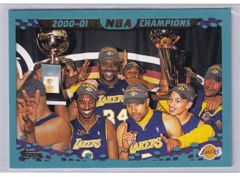 2001 Topps NBA Champions Lakers
