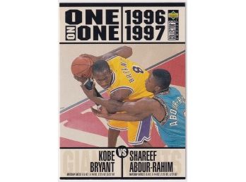 1996 Upper Deck Collector's Choice Kobe Bryant Vs Sharif Abdur-rahim One On One