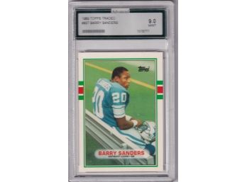 1989 Topps Traded Barry Sanders AGS 9.0 Mint