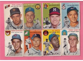 8 1954 Topps Baseball Cards