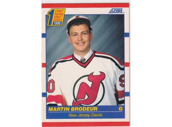 1990 Score Martin Brodeur 1st Round Draft Choice Rookie Card