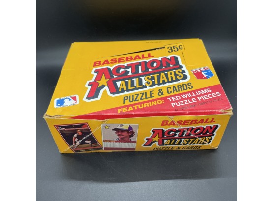 1984 Donruss Baseball Action All Stars Puzzle And Cards Box