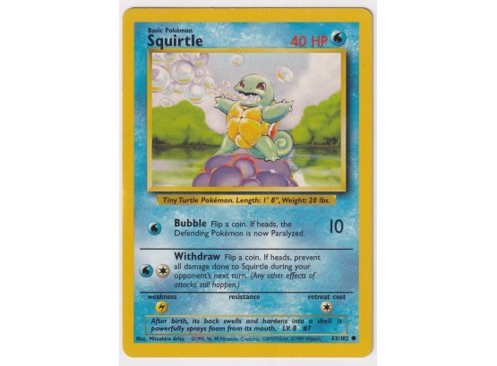 1999 Pokemon Squirtle