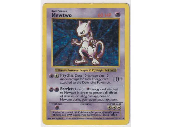 1999 Pokemon Mewtwo Holo