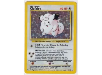 1999 Pokemon Clefairy Holo Card