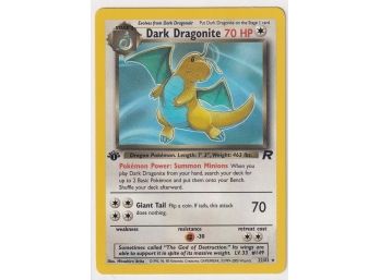 2000 Pokemon Rocket Dark Dragonite 1st Edition