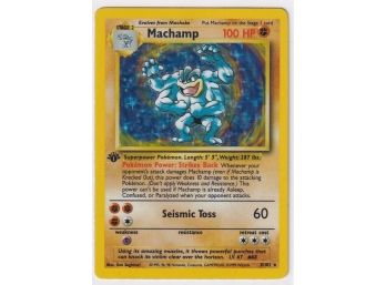 1999 Pokemon Machamp Holo Card 1st Edition