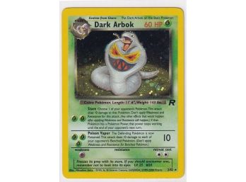 2000 Pokemon Rocket Dark Arbok Holo Card