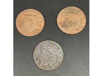 3 Early Us Large Cents