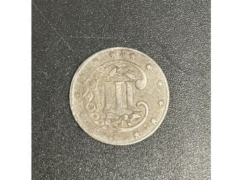 1860 Silver Three Cent Piece