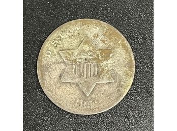1852 Silver Three Cent Piece