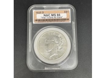 1925 D Peace Silver Dollar NAC MS 66