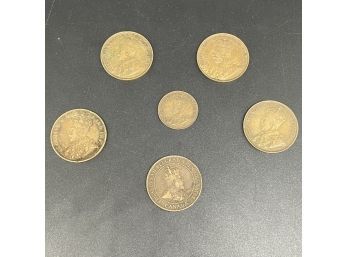 6 Canadian George V Coins
