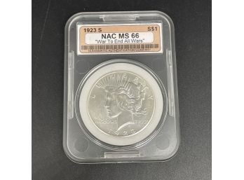 1923 S Peace Silver Dollar NAC MS 66