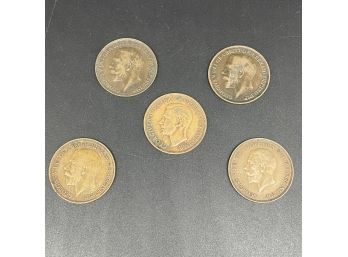 5 King George  Coins