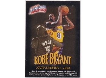 1997 Fleer Million Dollar Moments Kobe Bryant November 3,1996