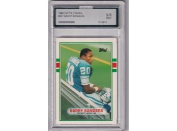 1989 Topps Traded Barry Sanders AGS 9 Mint