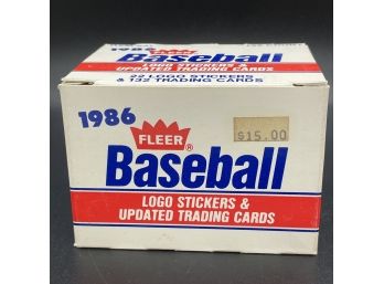 1986 Fleer Baseball Logo Stickers & Updated Trading Cards