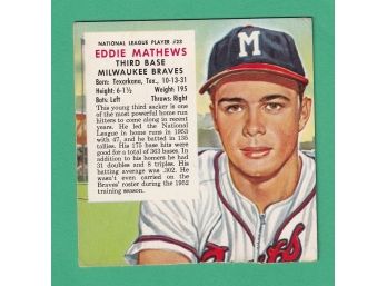 1954 Redman Tobacco Eddie Matthews