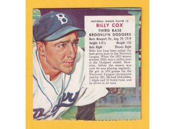 1954 Redman Tobacco Billy Cox