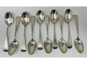 Sterling Spoons J.E. Caldwell & Co Circa 1800s Set Of 10 Monogrammed