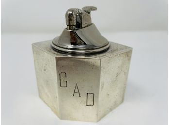 Sterling Monogrammed Weighted Table Lighter