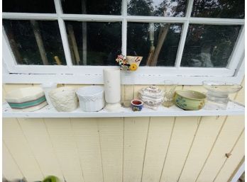 Garden Pottery And Planter Lot 3